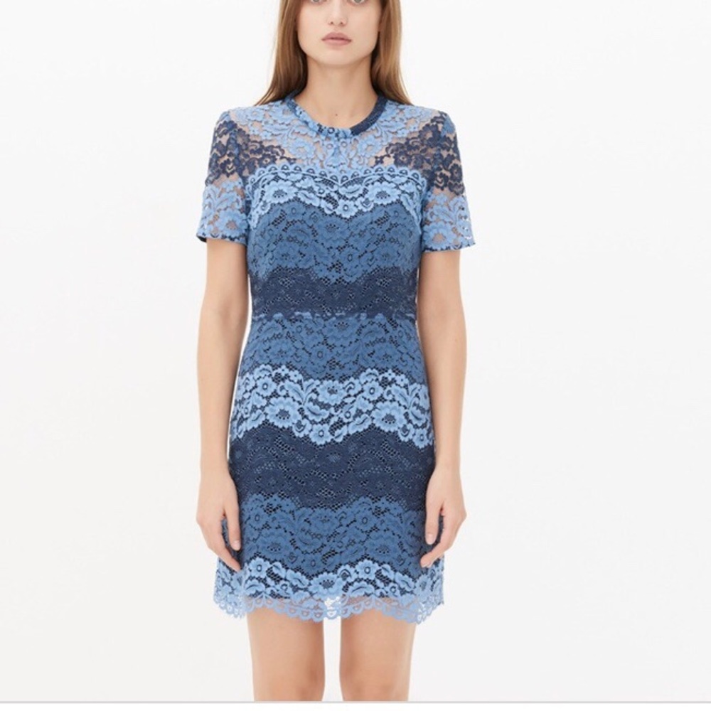 Sandro blue lace dress